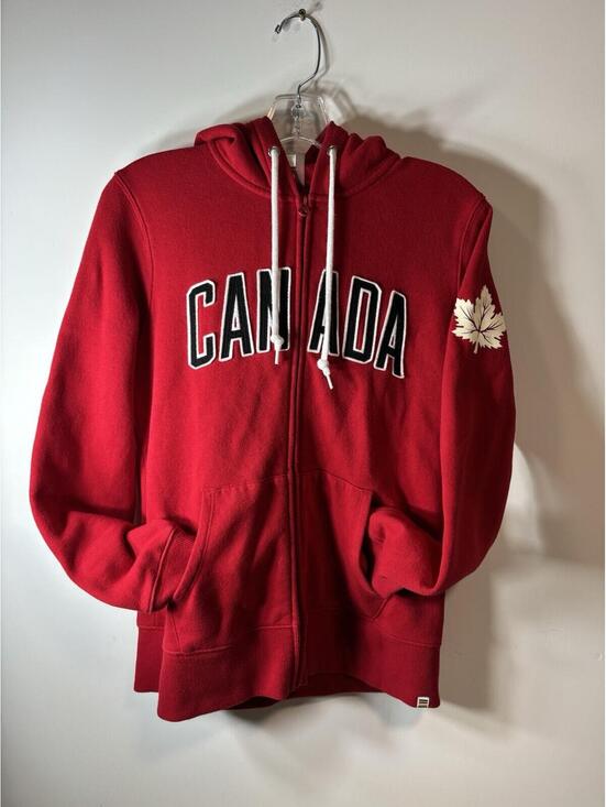 Hudson's Bay Pants - Team Canada Olympics Hoodie Embroidered Logo Hudson's Bay Red Full Zip M Women’s